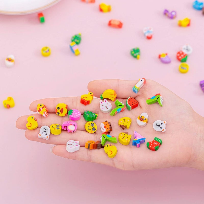 Oomcu 1200 PCS Mini Novelty Erasers,Colored Heart Sea Creature Fruit Vegetable Cake Animal Collection Pencil Eraser for Student Prize Homework Reward Party Favor Gift Filling School Supplies - Image 5